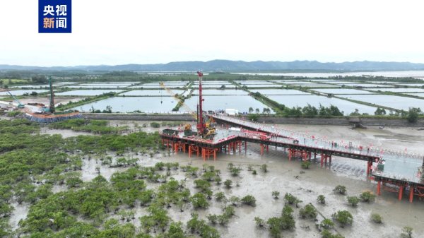 鳄鱼配资 合湛高铁全线进入海上主体施工阶段 预计2028年底建成通车
